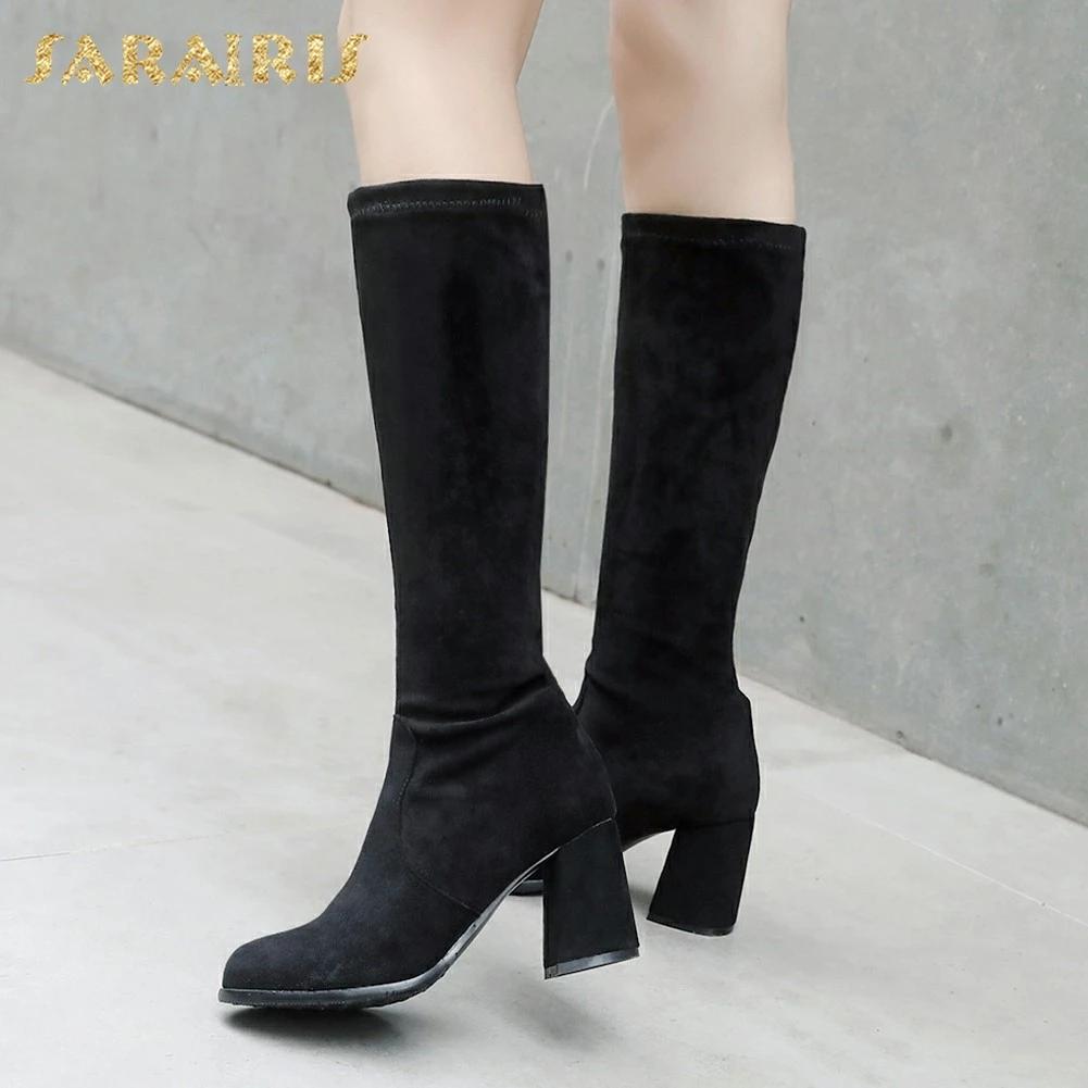 SARAIRIS New Plus Size 32-46 Slip On Add Fur Add Fur Winter Boots Woman Shoes Chunky Heels Mid Calf Boots Shoes Woman
SARAIRIS New Plus Size 32-46 Slip On Add Fur Add Fur Winter Boots Woman Shoes Chunky Heels Mid Calf Boots Shoes Woman