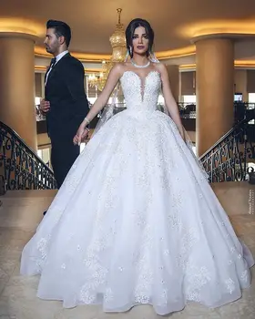 Vestido de noiva 2019 Sweetheart Ball Gown Wedding Dress Lace Plus Size Beads Custom Made Arabic Bridal Gowns For Bride
Vestido de noiva 2019 Sweetheart Ball Gown Wedding Dress Lace Plus Size Beads Custom Made Arabic Bridal Gowns For Bride