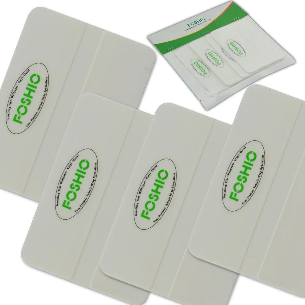 FOSHIO 4pcs White Card Squeegee Car Wrap Tools Scraper 10*7.3cm Window Tint Tools Auto Glass Cleaning Tools Vinyl Film Wrapping
FOSHIO 4pcs White Card Squeegee Car Wrap Tools Scraper 10*7.3cm Window Tint Tools Auto Glass Cleaning Tools Vinyl Film Wrapping