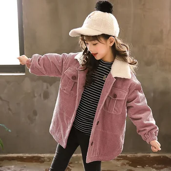 2018 New Autumn Winter Girls Jacket Turn-down Collar Pink Outerwear Coat Thick Warm Girls Corduroy Coat RT232
2018 New Autumn Winter Girls Jacket Turn-down Collar Pink Outerwear Coat Thick Warm Girls Corduroy Coat RT232