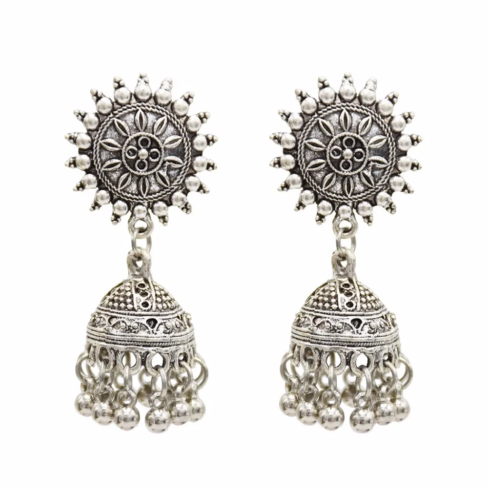 India Oxidized Jhumka Jhumki Indian Earrings Jewelry For Women Gold Silver Long Tassel Statement Ears Afghan Egypt Turkish gypsy
India Oxidized Jhumka Jhumki Indian Earrings Jewelry For Women Gold Silver Long Tassel Statement Ears Afghan Egypt Turkish gypsy
