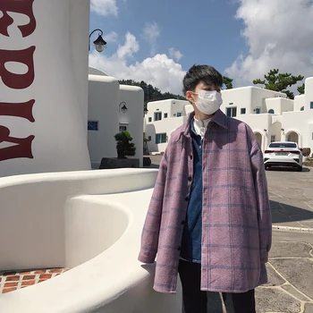 Fashion men plaid jacket Spring autumn loose Casual coat Single-breasted long sleeve Windbreaker Male outerwear Brand clothing
Fashion men plaid jacket Spring autumn loose Casual coat Single-breasted long sleeve Windbreaker Male outerwear Brand clothing