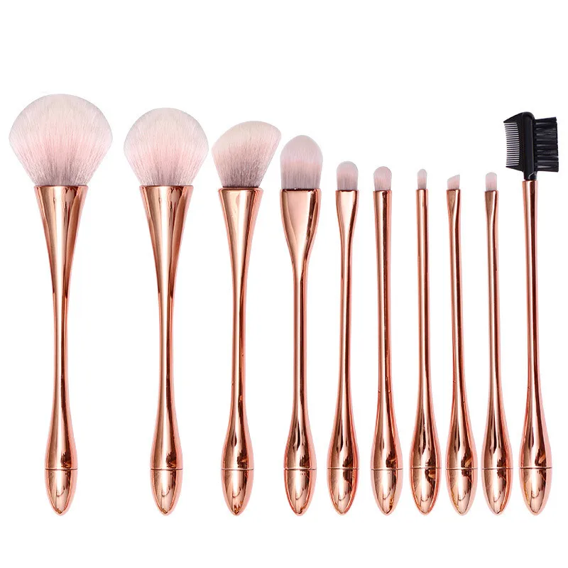 10PC Goblet Shaped Makeup Brush Set Powder Foundation Cosmetic Brushes Make up Small Waist Shape Gold Concealer Contour brush
10PC Goblet Shaped Makeup Brush Set Powder Foundation Cosmetic Brushes Make up Small Waist Shape Gold Concealer Contour brush