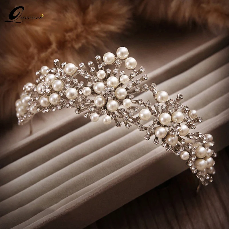 New Fashion Pearl Crown Crystal Tiara Flower Rhinestone Hair Tiaras And Crowns For Wedding Hair Accessories Women Ornaments
New Fashion Pearl Crown Crystal Tiara Flower Rhinestone Hair Tiaras And Crowns For Wedding Hair Accessories Women Ornaments