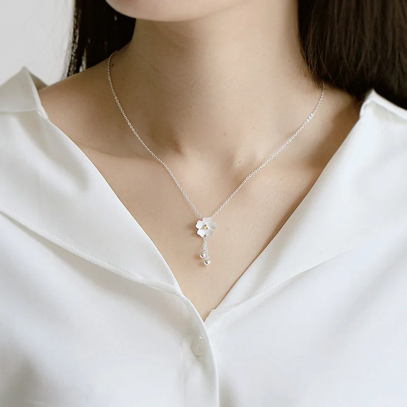 925 Sterling Silver Cherry Blossoms Charm Necklaces &Pendants For Women Choker Collar Prevent Allergy Jewellery dz047
925 Sterling Silver Cherry Blossoms Charm Necklaces &Pendants For Women Choker Collar Prevent Allergy Jewellery dz047
