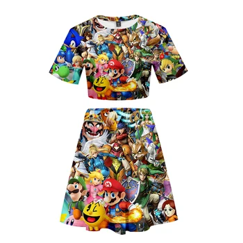 Super Smash Bros. Ultimate 3D summer sets From Tarkov sets Casual Print Two Piece sets Women sexy Sets 2019 Hot Sale women sets