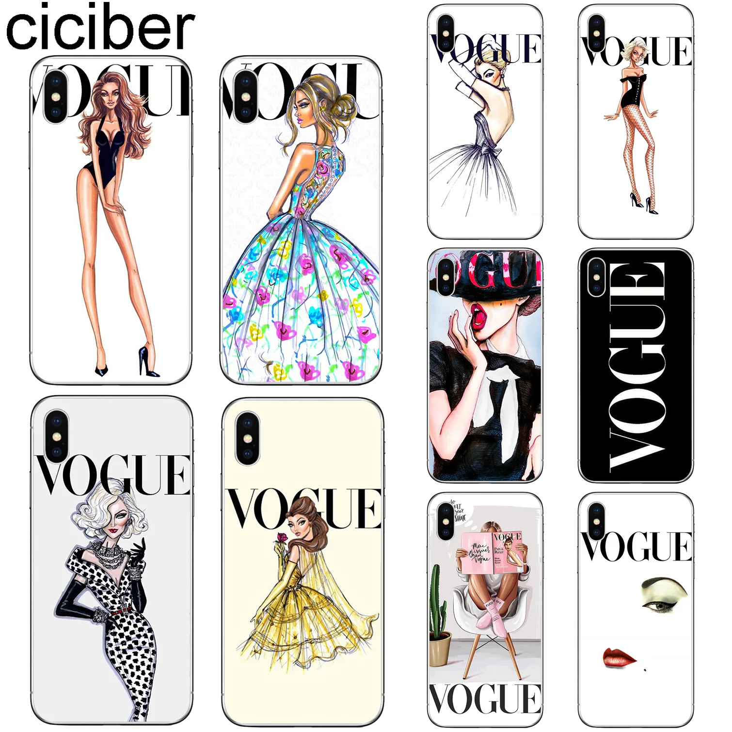 ciciber For Iphone 7 8 6 6S Plus 5S SE X XR XS MAX Back Cover Clear Soft Silicone TPU Phone Case Fashion Woman More Vogue Fundas
ciciber For Iphone 7 8 6 6S Plus 5S SE X XR XS MAX Back Cover Clear Soft Silicone TPU Phone Case Fashion Woman More Vogue Fundas