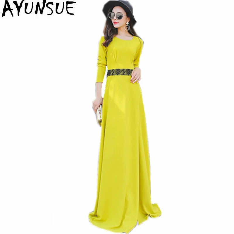 AYUNSUE Robe Longue Maxi Dress 2020 Ladies Elegant Autumn Dresses Vestidos Plus Size Yellow Dress Women Slim Long Dresses WXF535
AYUNSUE Robe Longue Maxi Dress 2020 Ladies Elegant Autumn Dresses Vestidos Plus Size Yellow Dress Women Slim Long Dresses WXF535