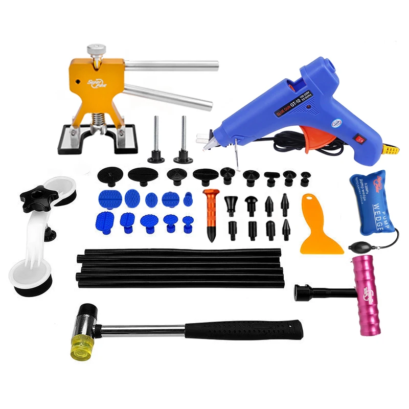 

PDR Tools Paintless Dent Repair Tools Car Hail Damage Repair Tool Hot Melt Glue Sticks Glue Gun Puller Tabs Kit PDR Ferramentas
