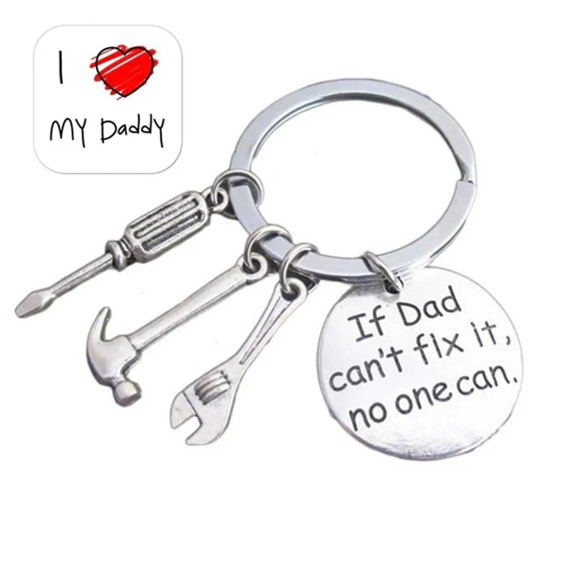 

''If Dad Can't Fix It No One Can'' Hand Tools Keychain Daddy Keyring Birthday Gift For Dad Father's Day Father Key Chains