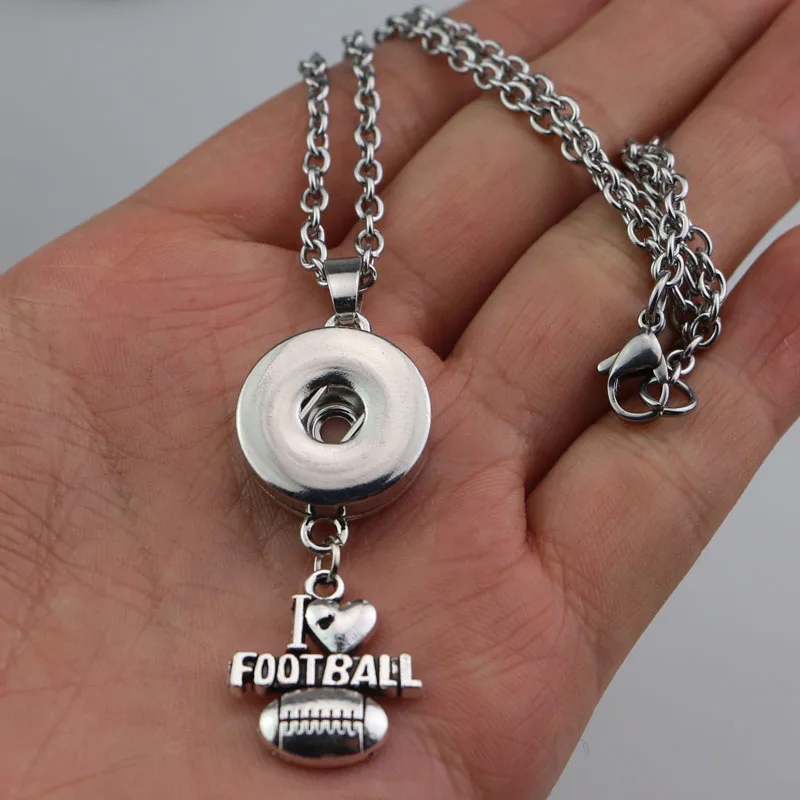 Women 50cm lick chain I love football sports necklace With 18mm metal snap button necklace DIY Snap Jewelry Accessories for men
Women 50cm lick chain I love football sports necklace With 18mm metal snap button necklace DIY Snap Jewelry Accessories for men