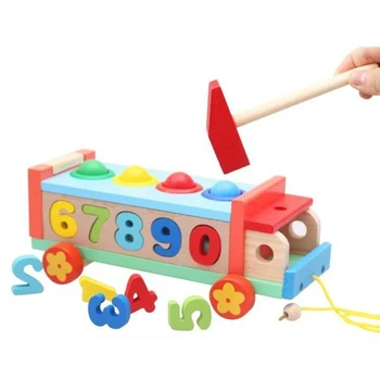Creative Shape Matching Digital Cognition Intelligence Training Puzzle Toy Wooden Hitting Ball Trailer Toy For Children Gift
Creative Shape Matching Digital Cognition Intelligence Training Puzzle Toy Wooden Hitting Ball Trailer Toy For Children Gift