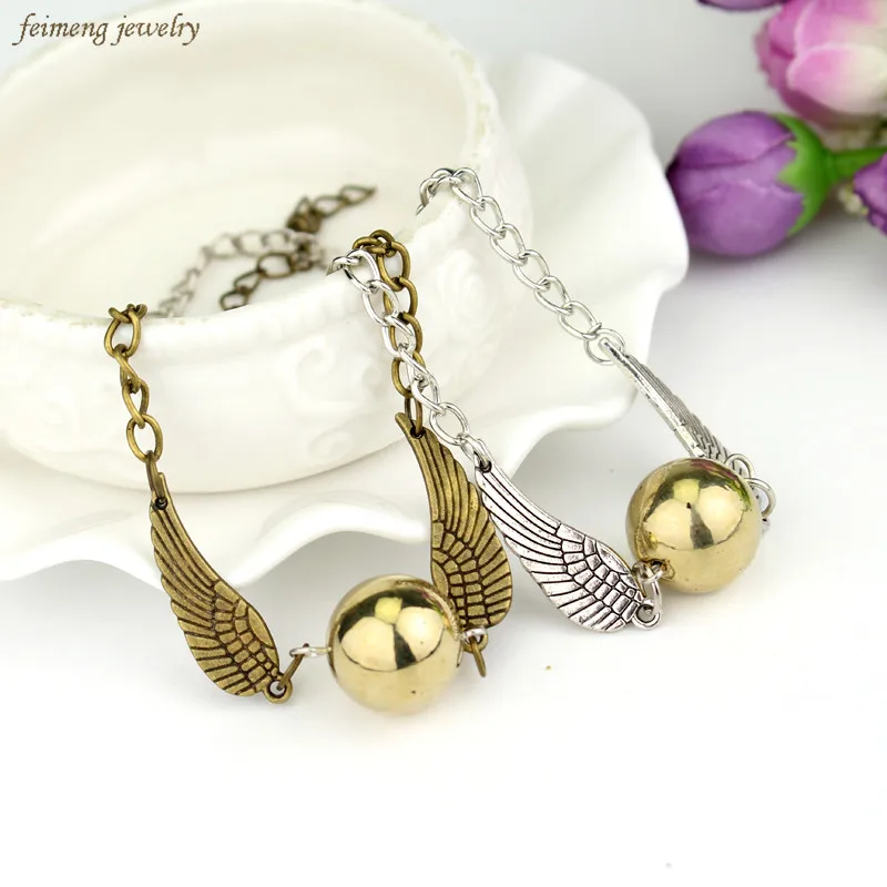2017 New Hot Fashion Jewelry Quidditch Retro Magic Academy Deathly Hallows Golden Snitch Wings Bracelets & Bangles For Women Men
2017 New Hot Fashion Jewelry Quidditch Retro Magic Academy Deathly Hallows Golden Snitch Wings Bracelets & Bangles For Women Men