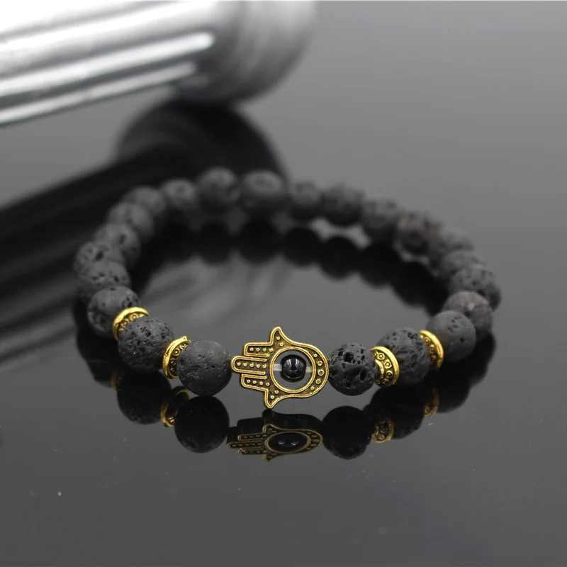 Turkish Antique Gold & Silver Color Fatima Hands Hamsa Charm Lava White Howlite Stone Bead Elastic Yoga Bracelet For Men Women
Turkish Antique Gold & Silver Color Fatima Hands Hamsa Charm Lava White Howlite Stone Bead Elastic Yoga Bracelet For Men Women