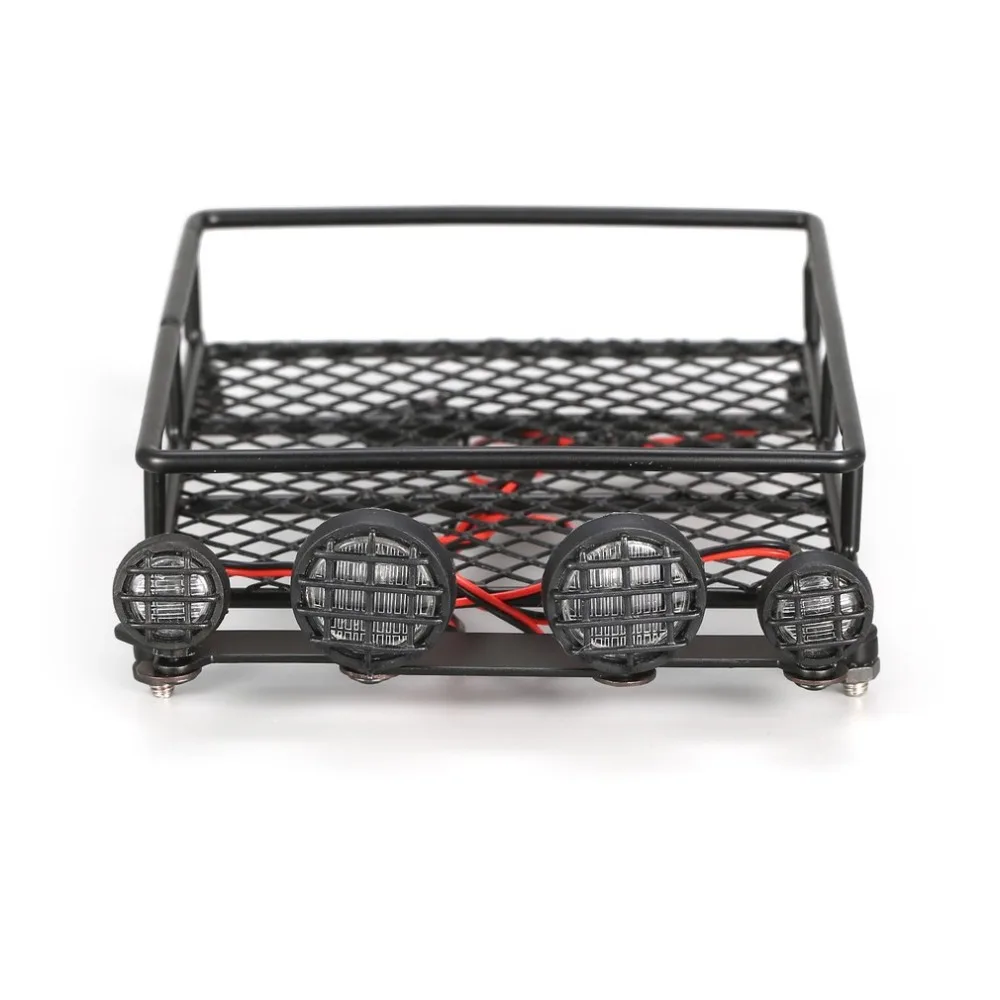 1/10 RC Car Rock Crawler Metal Roof Rack Luggage Carrier with LED Lights Bar for TAMIYA CC01 AXIAL SCX10 D90 RC Luggage Rack
1/10 RC Car Rock Crawler Metal Roof Rack Luggage Carrier with LED Lights Bar for TAMIYA CC01 AXIAL SCX10 D90 RC Luggage Rack