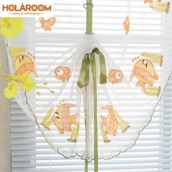 Tropical fish Roman curtains Embroidered window screening voile tulle curtain For Bedroom windows balcony Living room
Tropical fish Roman curtains Embroidered window screening voile tulle curtain For Bedroom windows balcony Living room