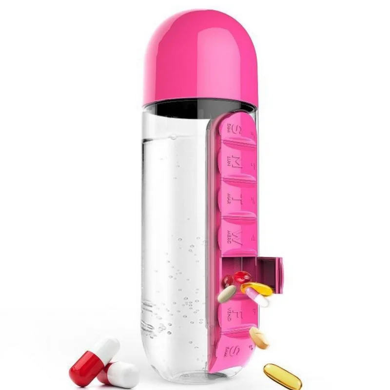 600ml Creative 7day Kit Combination Movement Portable Mountain Climb Bottle Large-capacity Camping Plastic Student Drink kettle
600ml Creative 7day Kit Combination Movement Portable Mountain Climb Bottle Large-capacity Camping Plastic Student Drink kettle