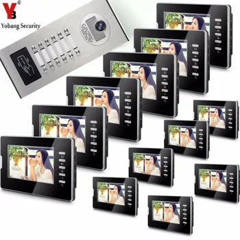 YobangSecurity 7 Inch Video Intercom Home Video Door Phone Doorbell Door Chime RFID Access Control System For 12 Unit Apartment
YobangSecurity 7 Inch Video Intercom Home Video Door Phone Doorbell Door Chime RFID Access Control System For 12 Unit Apartment