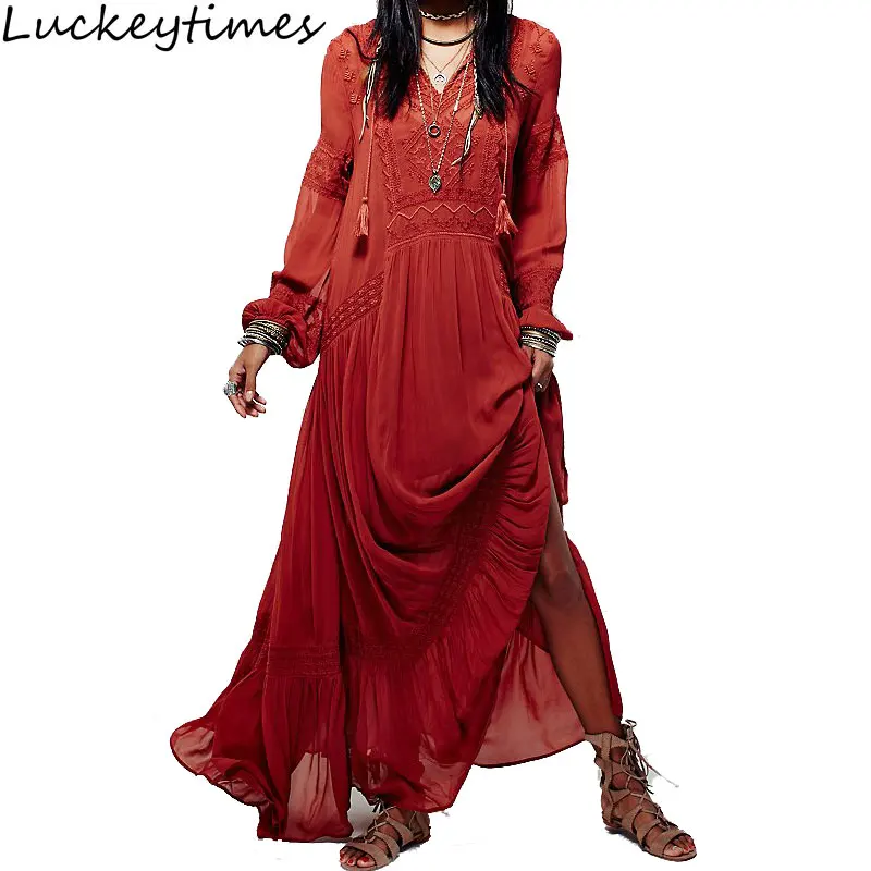 2019 Summer Vintage Party Long Dress Women's Boho Embroidery Bohemian Maxi Ethnic Female Dresses Chic Hippie Loose Vestidos
2019 Summer Vintage Party Long Dress Women's Boho Embroidery Bohemian Maxi Ethnic Female Dresses Chic Hippie Loose Vestidos