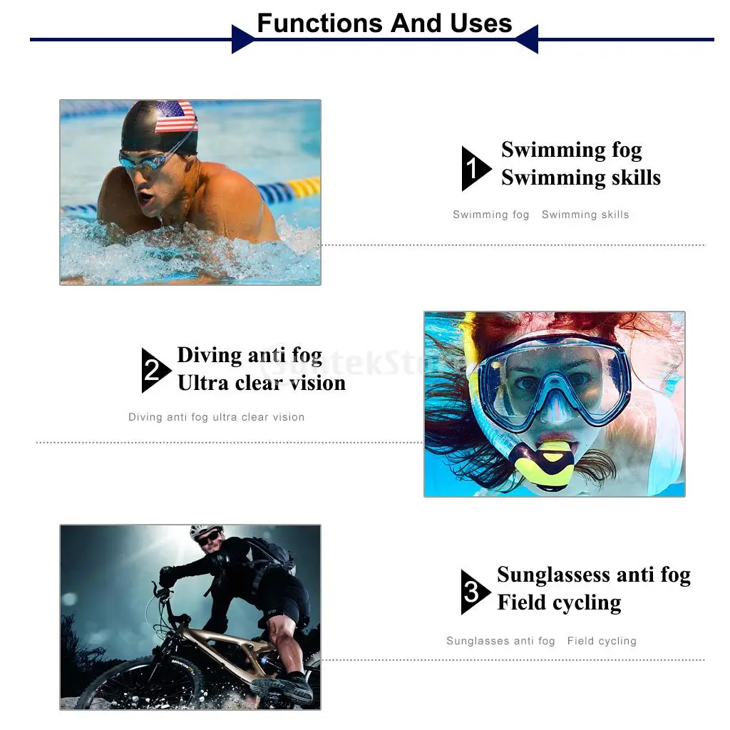 Solid-State Anti Fog Cleaner Spray for Dive Swim Mask Goggles Nano Anti Fog Agent Defogger Glasses Camera Lens Cleaner