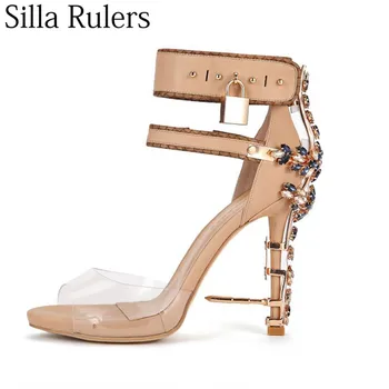 Sexy transparent crystal super high heel sandals women one strap peep toe summer shoes for woman metal lock catch sandals women
Sexy transparent crystal super high heel sandals women one strap peep toe summer shoes for woman metal lock catch sandals women
