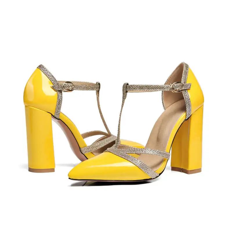 Summer Women Chunky High Heels Pumps Lady Pointed Toe Block Heel Shoes Nude Black Red Yellow Silver White Patent Leather Heels
Summer Women Chunky High Heels Pumps Lady Pointed Toe Block Heel Shoes Nude Black Red Yellow Silver White Patent Leather Heels