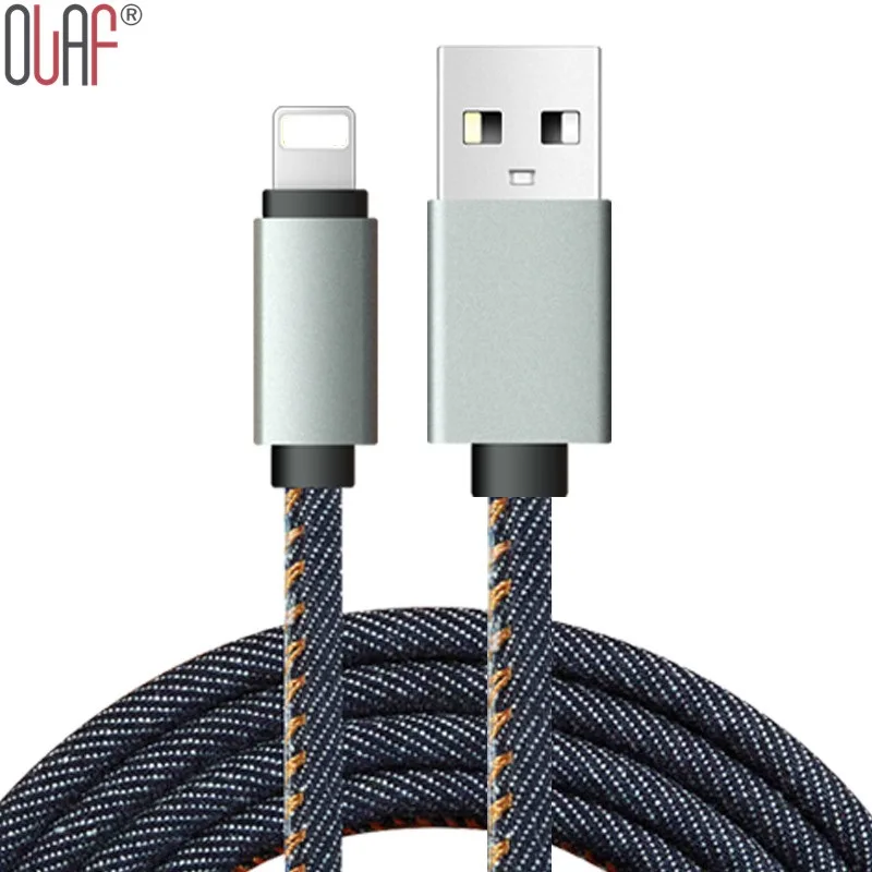 Original 2.1A Data Fast Charging Charger Cable Jean Cloth Micro USB cable for iPhone 6 6 Plus 5 s s 5 iPadmini / Samsung / Xiaom