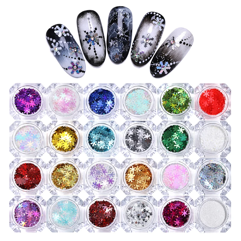 Nail Sequins Snowflake Pattern Nail Sparkly Powder Flake 3D Nail Art Decorations Glitter Powder Flake Manicure
Nail Sequins Snowflake Pattern Nail Sparkly Powder Flake 3D Nail Art Decorations Glitter Powder Flake Manicure