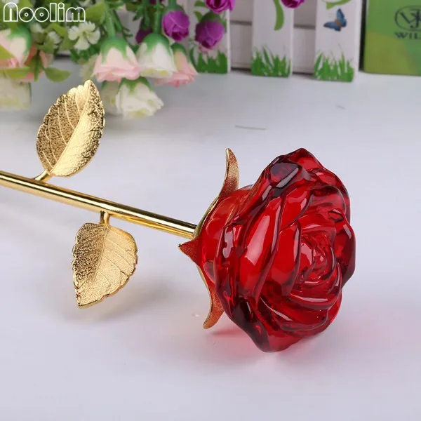 NOOLIM Crystal Glass Rose Flower Figurines Craft Wedding Valentine's Day favors and gifts Souvenir Table Decoration Ornaments
NOOLIM Crystal Glass Rose Flower Figurines Craft Wedding Valentine's Day favors and gifts Souvenir Table Decoration Ornaments