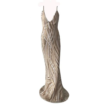2018 Elegant Sexy Spaghetti Strap V Neck Sexy Women Evening Celebrity Sequin Mesh Dress Patchwork Backless Long Maxi vestidos
2018 Elegant Sexy Spaghetti Strap V Neck Sexy Women Evening Celebrity Sequin Mesh Dress Patchwork Backless Long Maxi vestidos