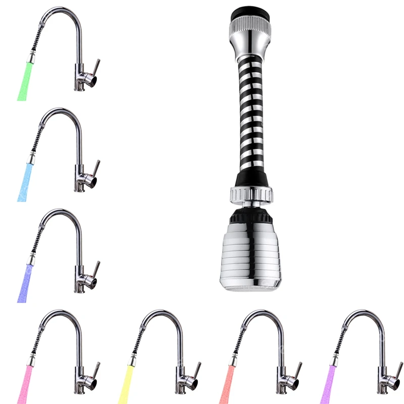 

Water Faucet Light LED Seven Color Changing Water Shower Glow Tap Aerator Light Self Powered