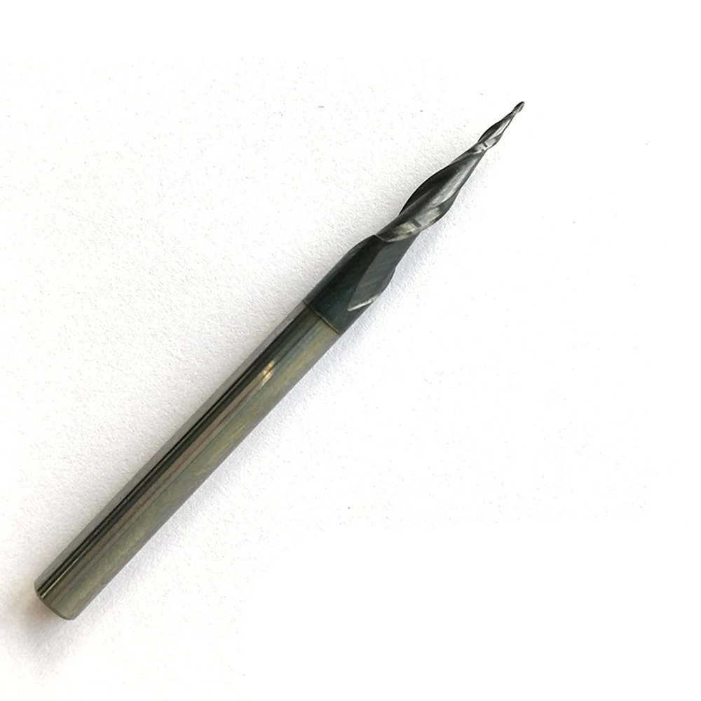 10pcs R0.25*15*D4*50L shank Tungsten solid carbide Tapered Ball Nose End Mills and cone cutter HRC55 with coating
10pcs R0.25*15*D4*50L shank Tungsten solid carbide Tapered Ball Nose End Mills and cone cutter HRC55 with coating