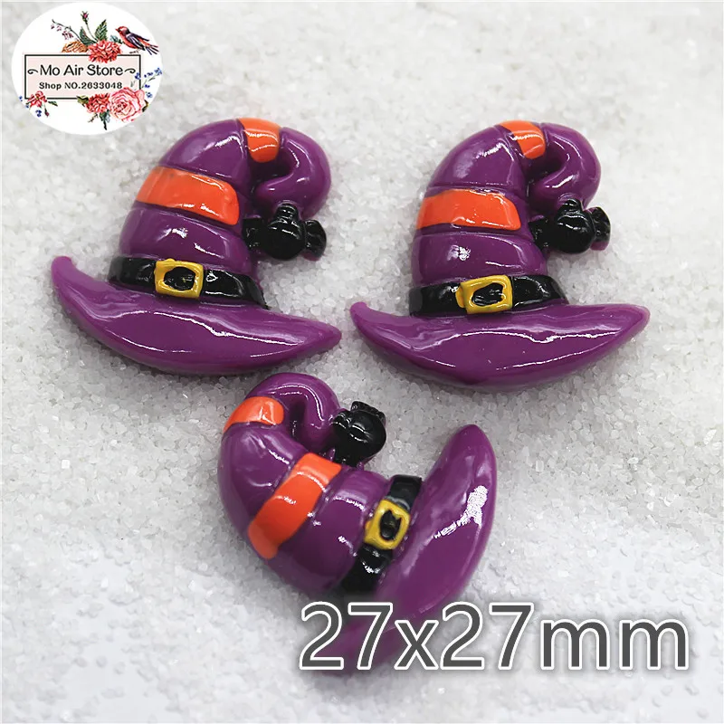 10pcs Resin halloween purple wizard hat flat back Cabochon Art Supply Decoration Charm Craft DIY hair bow center 26x28mm
10pcs Resin halloween purple wizard hat flat back Cabochon Art Supply Decoration Charm Craft DIY hair bow center 26x28mm