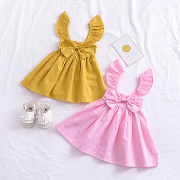 Ins Toddler Ruffles Bow Dresses Babies Fashion Flutter Sleeve Dress Little Kids Girls Summer Sleeveless Dress 2018 Kids Clothing
Ins Toddler Ruffles Bow Dresses Babies Fashion Flutter Sleeve Dress Little Kids Girls Summer Sleeveless Dress 2018 Kids Clothing