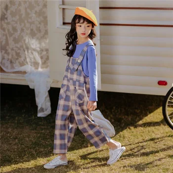 Fashion 2019 Girls Clothing Autumn Suit 2pcs Long Sleeve Shirt+ Plaid Pants Overalls Jumpsuit Vintage Style Kid Teenage Clothing
Fashion 2019 Girls Clothing Autumn Suit 2pcs Long Sleeve Shirt+ Plaid Pants Overalls Jumpsuit Vintage Style Kid Teenage Clothing