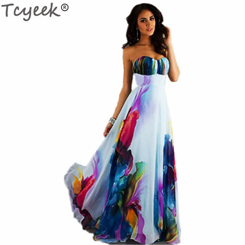 Tcyeek 2019 Fashion Summer Dresses for Women Sleeveless Office Ladies Sexy Dresse Long Bohemian Female Beach Print Cloth LWL350 
Tcyeek 2019 Fashion Summer Dresses for Women Sleeveless Office Ladies Sexy Dresse Long Bohemian Female Beach Print Cloth LWL350