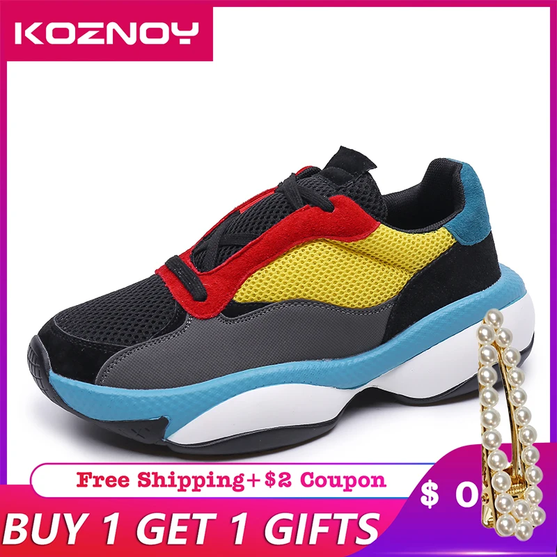 Koznoy Women Fashion Sneakers Dropshipping Female Designer Chunky Shoes Breathable Platform Casual Shoes Women Vulcanized Shoes
Koznoy Women Fashion Sneakers Dropshipping Female Designer Chunky Shoes Breathable Platform Casual Shoes Women Vulcanized Shoes