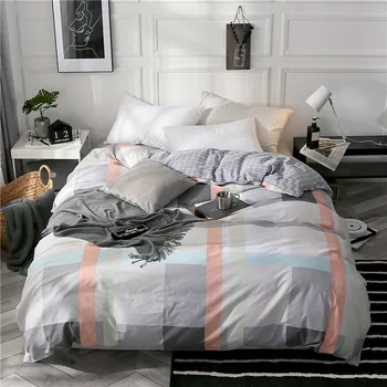 Concise Style duvet cover pink gray stripes quilt cover comfortable soft fashion modern twin full queen king size bed sack
Concise Style duvet cover pink gray stripes quilt cover comfortable soft fashion modern twin full queen king size bed sack