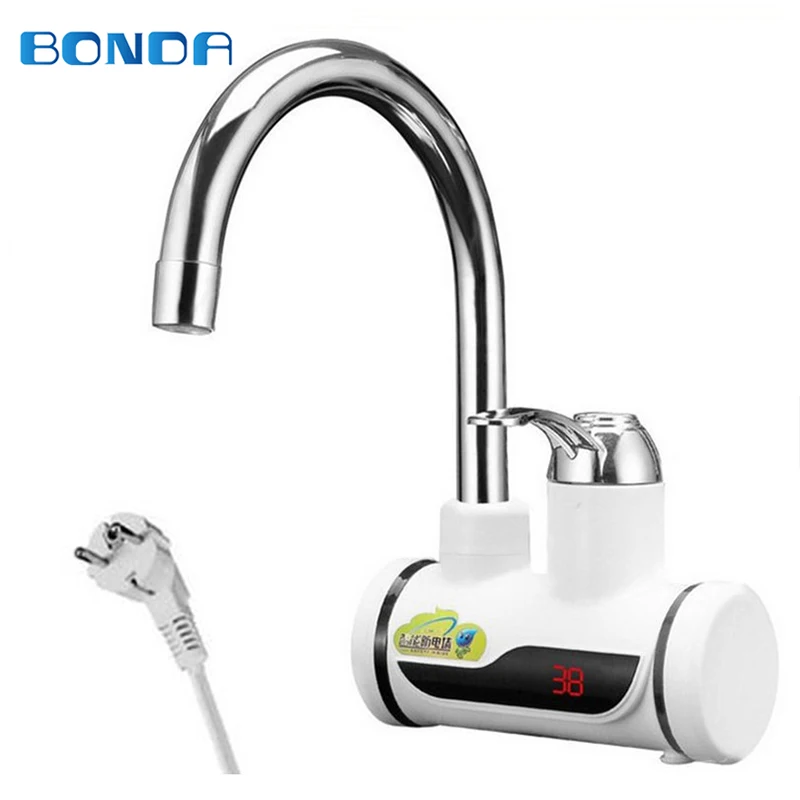 Kitchen Tankless Water Heater 220V 3000W Electric Faucet Hot Boiler Water Electric Heating Tap Element with Temperature Display
Kitchen Tankless Water Heater 220V 3000W Electric Faucet Hot Boiler Water Electric Heating Tap Element with Temperature Display