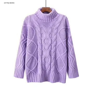 Warm Loose Knitted Turtleneck Pullover Sweaters Female 2019 Fashion Warm Long Sleeve Thicken Twist Knit Women Winter Clothes Top
Warm Loose Knitted Turtleneck Pullover Sweaters Female 2019 Fashion Warm Long Sleeve Thicken Twist Knit Women Winter Clothes Top