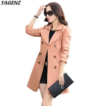 High Quality Windbreaker Female 2017 Autumn Outerwear Solid Color Double Breasted Slim Large Size Women Trench Coat YAGENZ K463
High Quality Windbreaker Female 2017 Autumn Outerwear Solid Color Double Breasted Slim Large Size Women Trench Coat YAGENZ K463