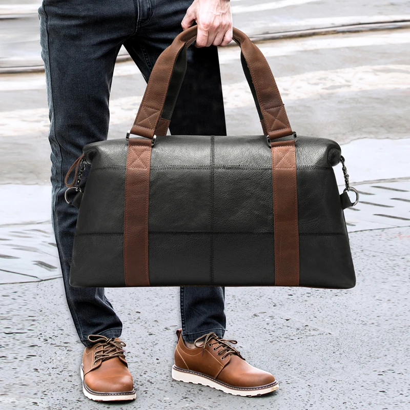 WESTAL Мужская Дорожная сумка для багажа мужская спортивная из натуральной кожи