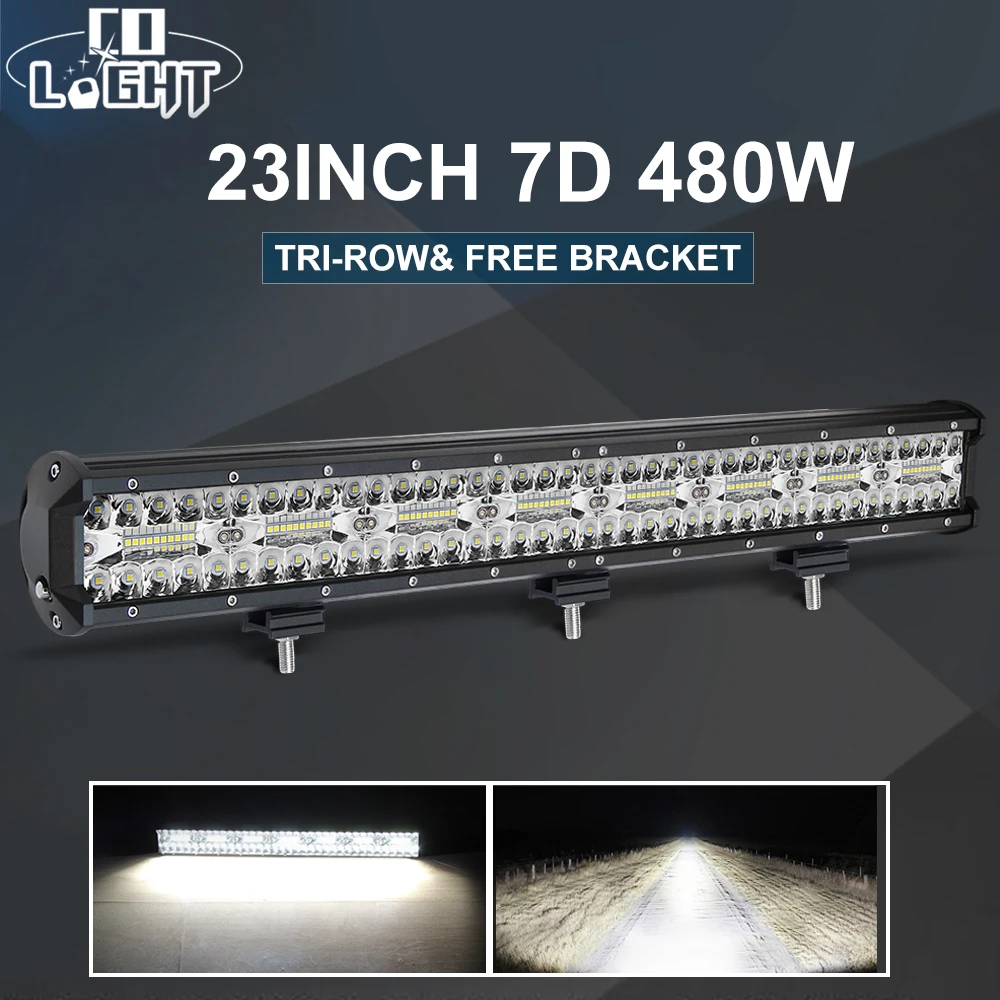 CO LIGHT 23inch 3 Rows LED Bar 480W LED Light Bar Spot Flood Combo Auto Offroad Work Light 12V for Tractor Boat 4WD 4x4 SUV ATV
CO LIGHT 23inch 3 Rows LED Bar 480W LED Light Bar Spot Flood Combo Auto Offroad Work Light 12V for Tractor Boat 4WD 4x4 SUV ATV