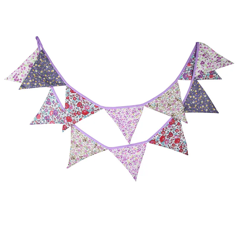 12 Flags 3.2m Fresh Purple Flowers Cotton Fabric Bunting Pennant Flags Banner Garland Baby Shower/Outdoor DIY Home Decoration
12 Flags 3.2m Fresh Purple Flowers Cotton Fabric Bunting Pennant Flags Banner Garland Baby Shower/Outdoor DIY Home Decoration