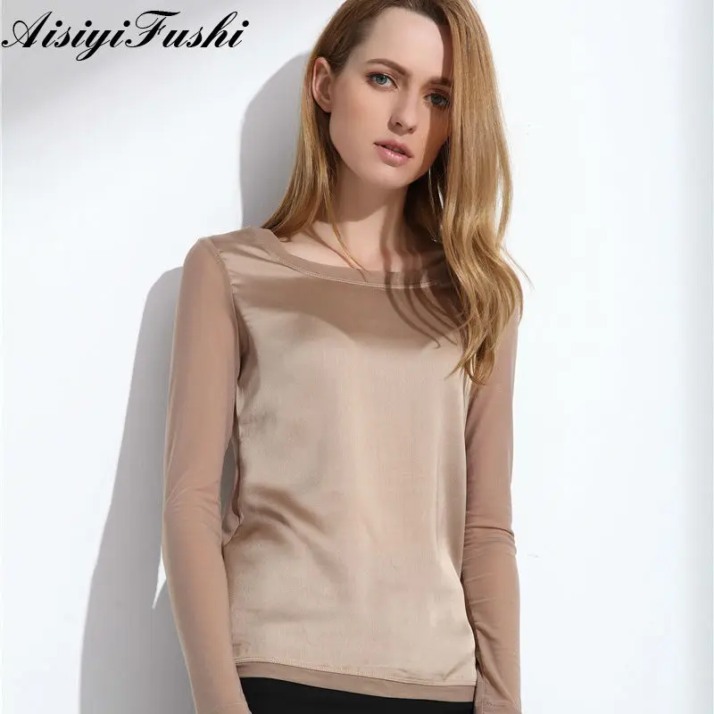 Top Silk Long Sleeve Blouse Women Ladies Silk Satin Blouse For Women High Quality Transparent Blouse Elegant Silk Blouse Tops
Top Silk Long Sleeve Blouse Women Ladies Silk Satin Blouse For Women High Quality Transparent Blouse Elegant Silk Blouse Tops