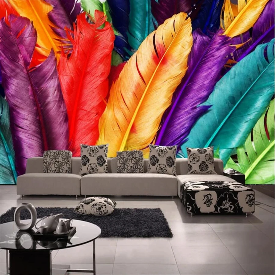 beibehang papel de parede Custom wallpaper 3d mural large color feather TV background wall paper living room bedroom wallpaper
beibehang papel de parede Custom wallpaper 3d mural large color feather TV background wall paper living room bedroom wallpaper
