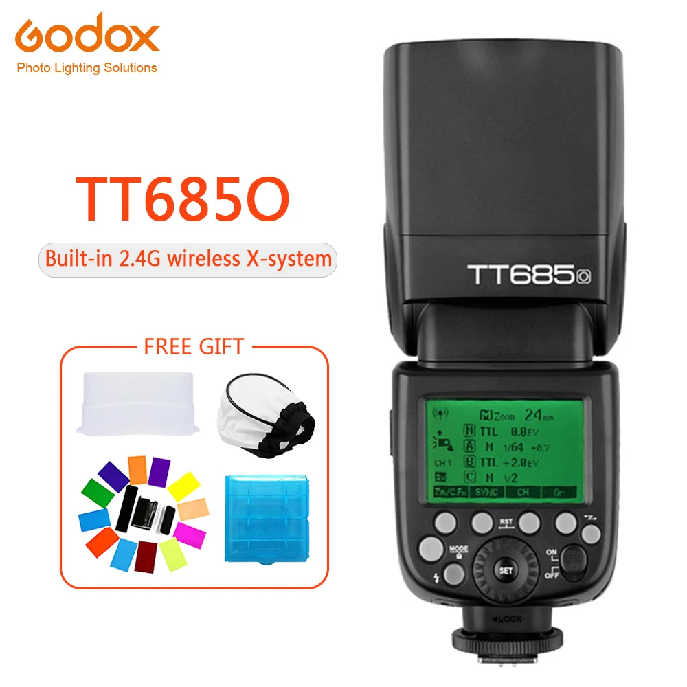 Godox TT685 TT685O Speedlite Flash Wireless TTL 2.4G Wireless HSS 1/8000s for Olympus E-M10II/E-M5II/E-M1/E Camera photography
Godox TT685 TT685O Speedlite Flash Wireless TTL 2.4G Wireless HSS 1/8000s for Olympus E-M10II/E-M5II/E-M1/E Camera photography