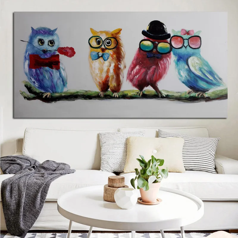 Abstract Watercolor Cartoon Owl Animal Oil Painting on Canvas Poster and Print Modern Wall Picture for Living Room Cuadros Decor
Abstract Watercolor Cartoon Owl Animal Oil Painting on Canvas Poster and Print Modern Wall Picture for Living Room Cuadros Decor
