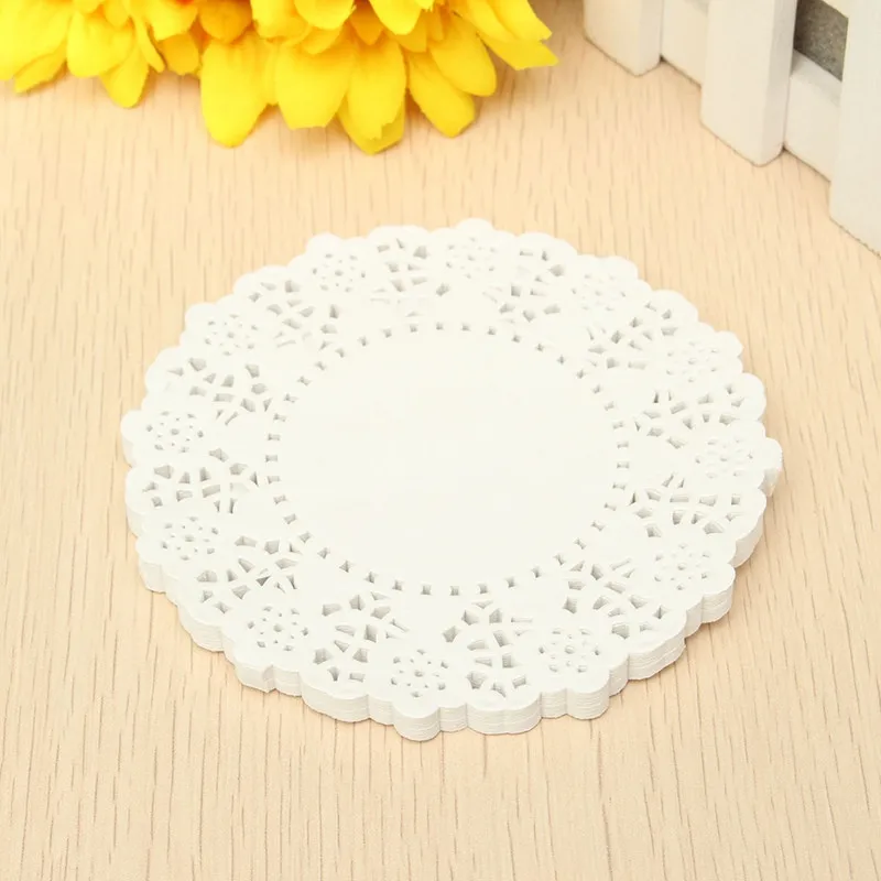Practical 100Pcs 4.5 Inch Vintage Romantic Flower Embossed Round Paper Lace Doilies Wedding Party Decoration Doyley Craft Paper
Practical 100Pcs 4.5 Inch Vintage Romantic Flower Embossed Round Paper Lace Doilies Wedding Party Decoration Doyley Craft Paper