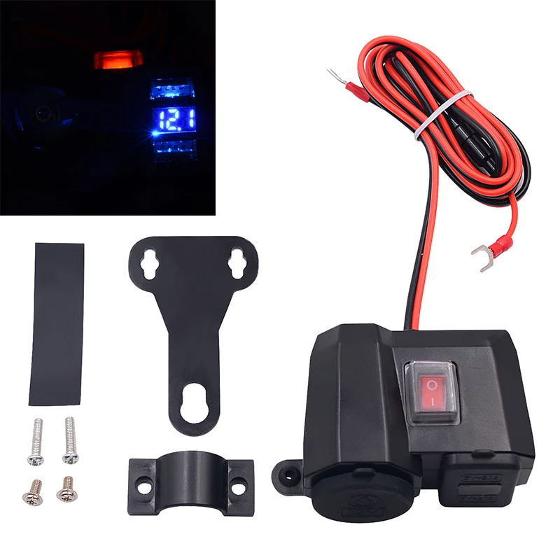 High Quality Motorcycle Cigarette Lighter Socket USB Charger LED Voltmeter For GPS Cell Phone for Accessories
High Quality Motorcycle Cigarette Lighter Socket USB Charger LED Voltmeter For GPS Cell Phone for Accessories